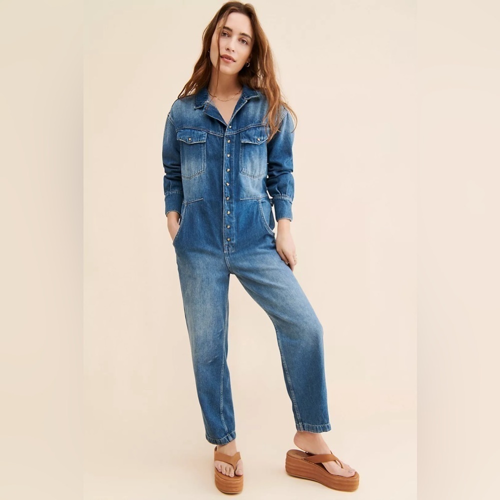 Free People x Revolve Denim Jumpsuit